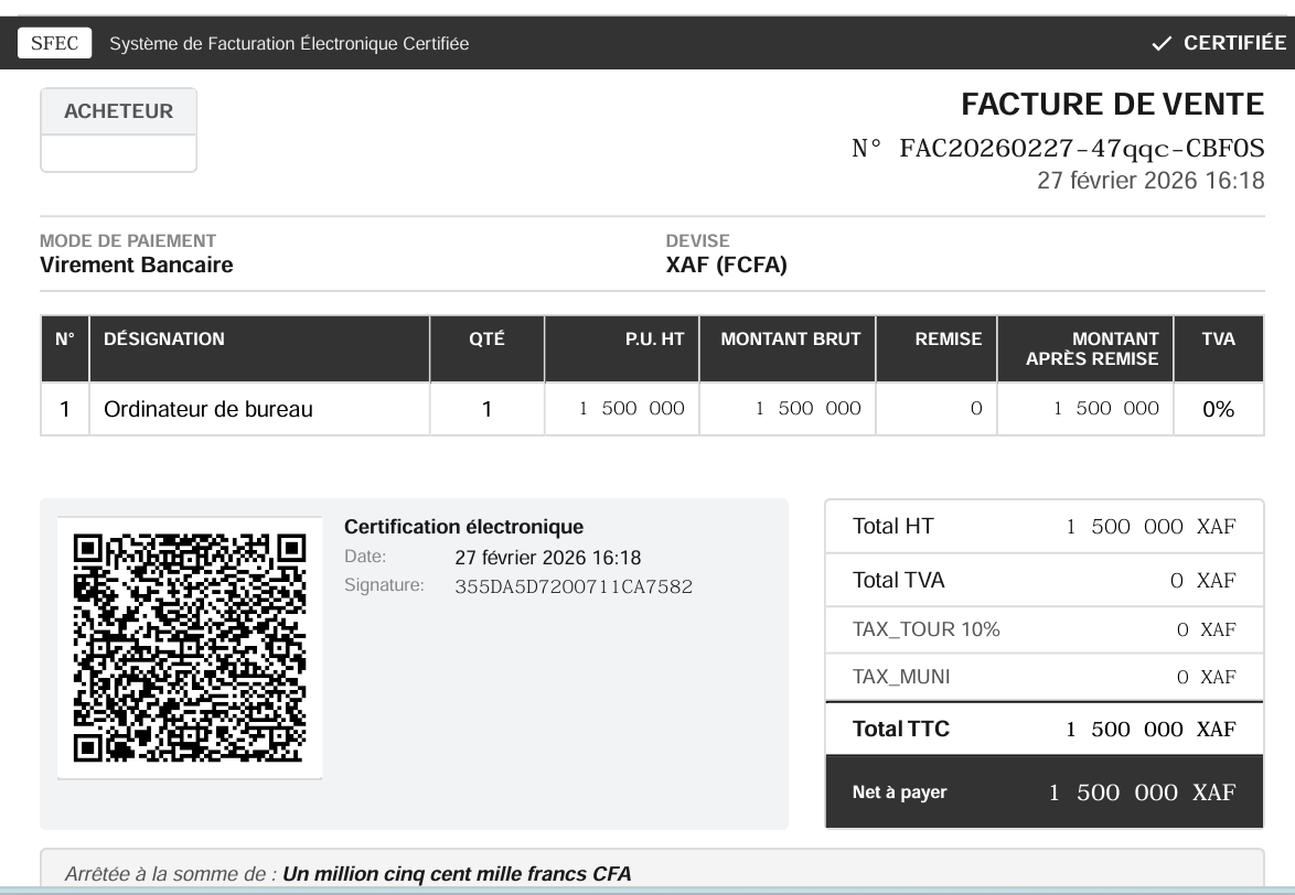 e-FACTURE detail